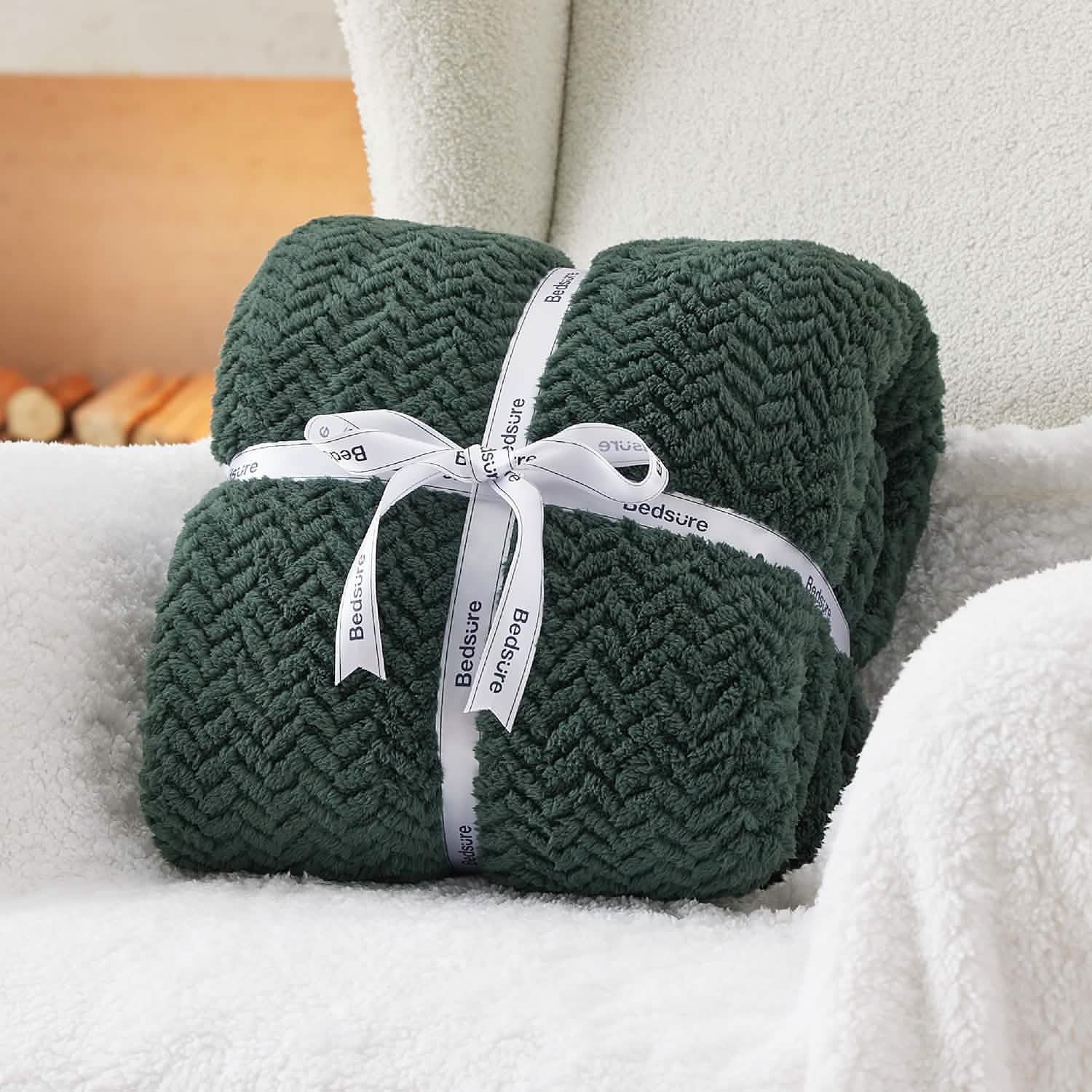 GentleSoft™ Chevron Sherpa Fleece Blanket