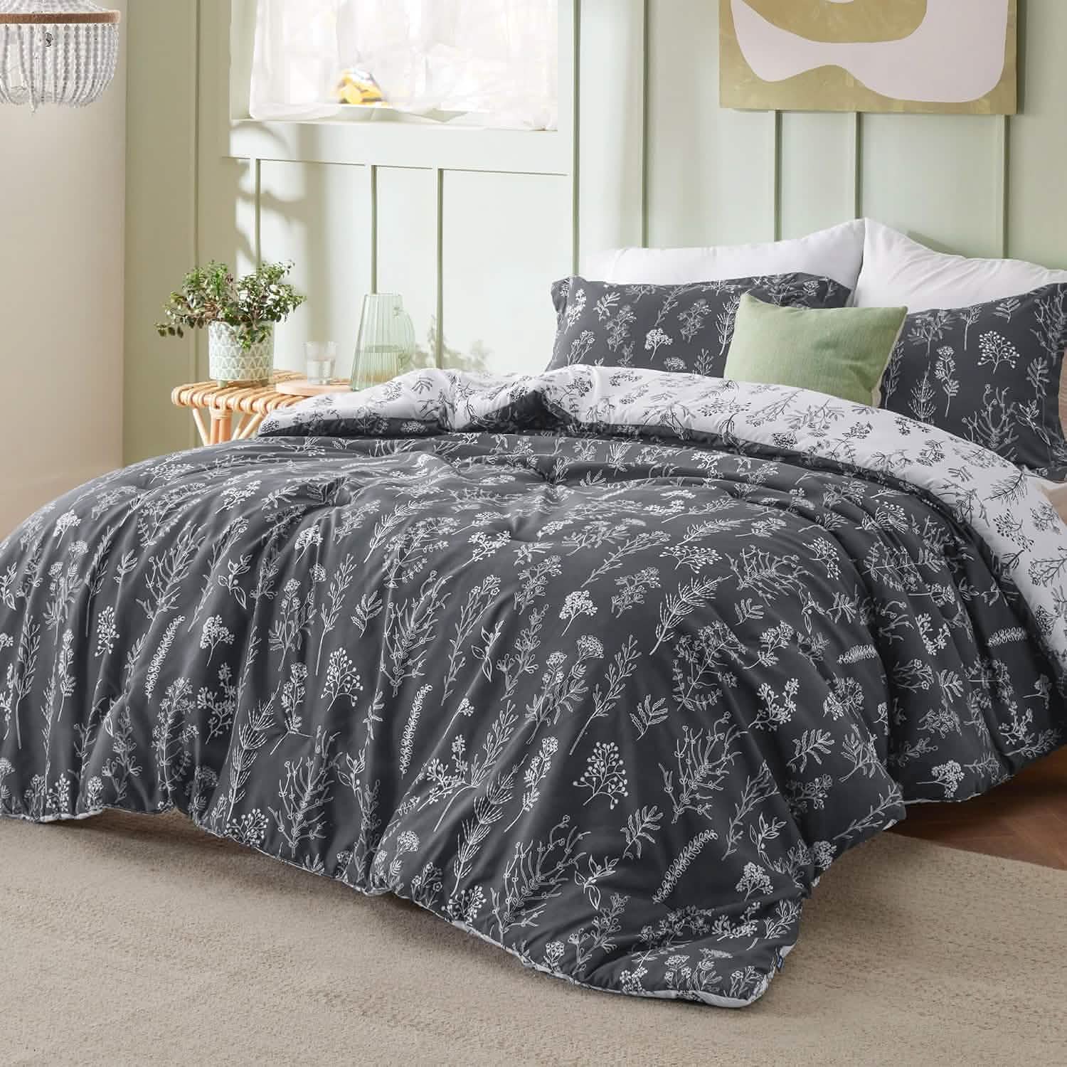 GentleSoft™ Reversible Floral Print Comforter Set-2