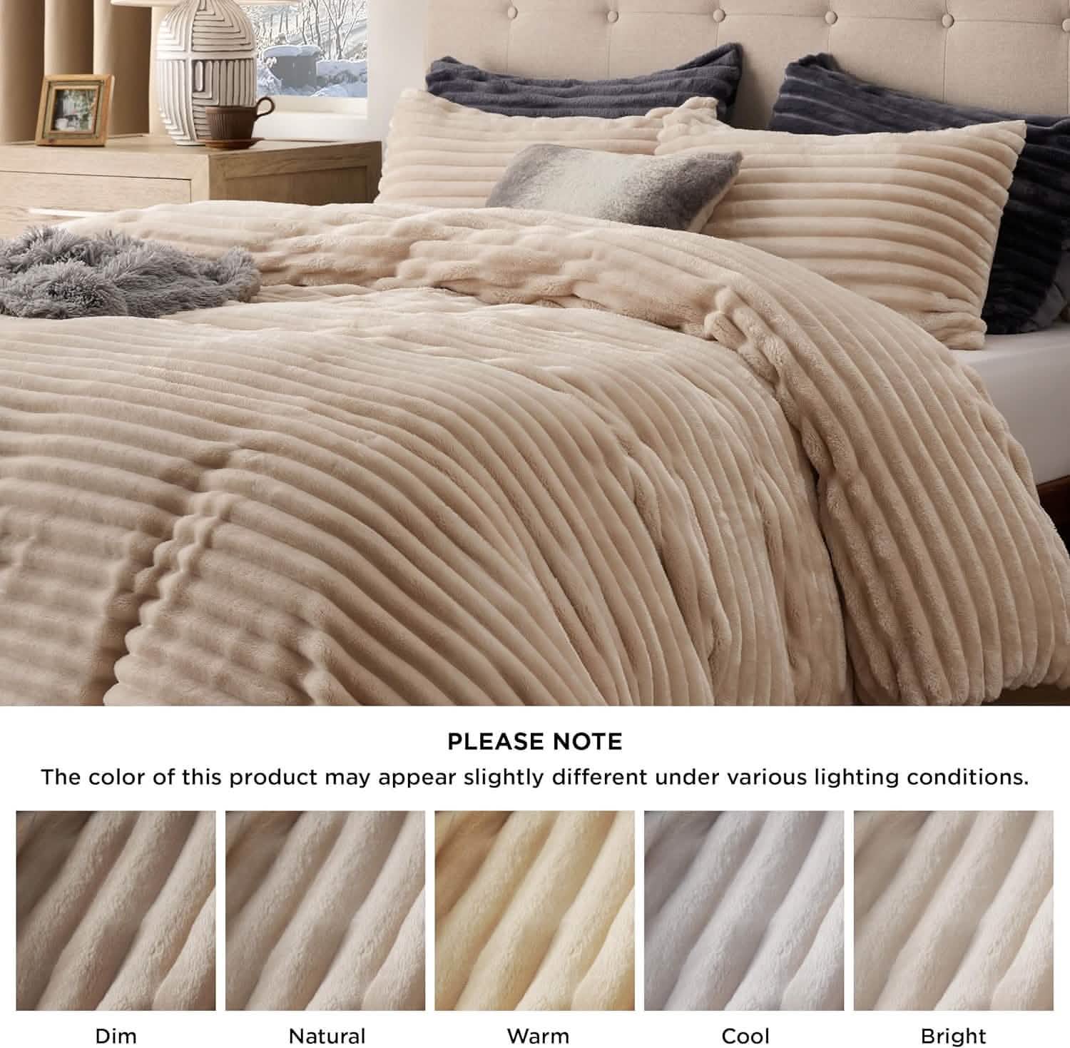 GentleSoft™ Striped Flannel Duvet Cover Set