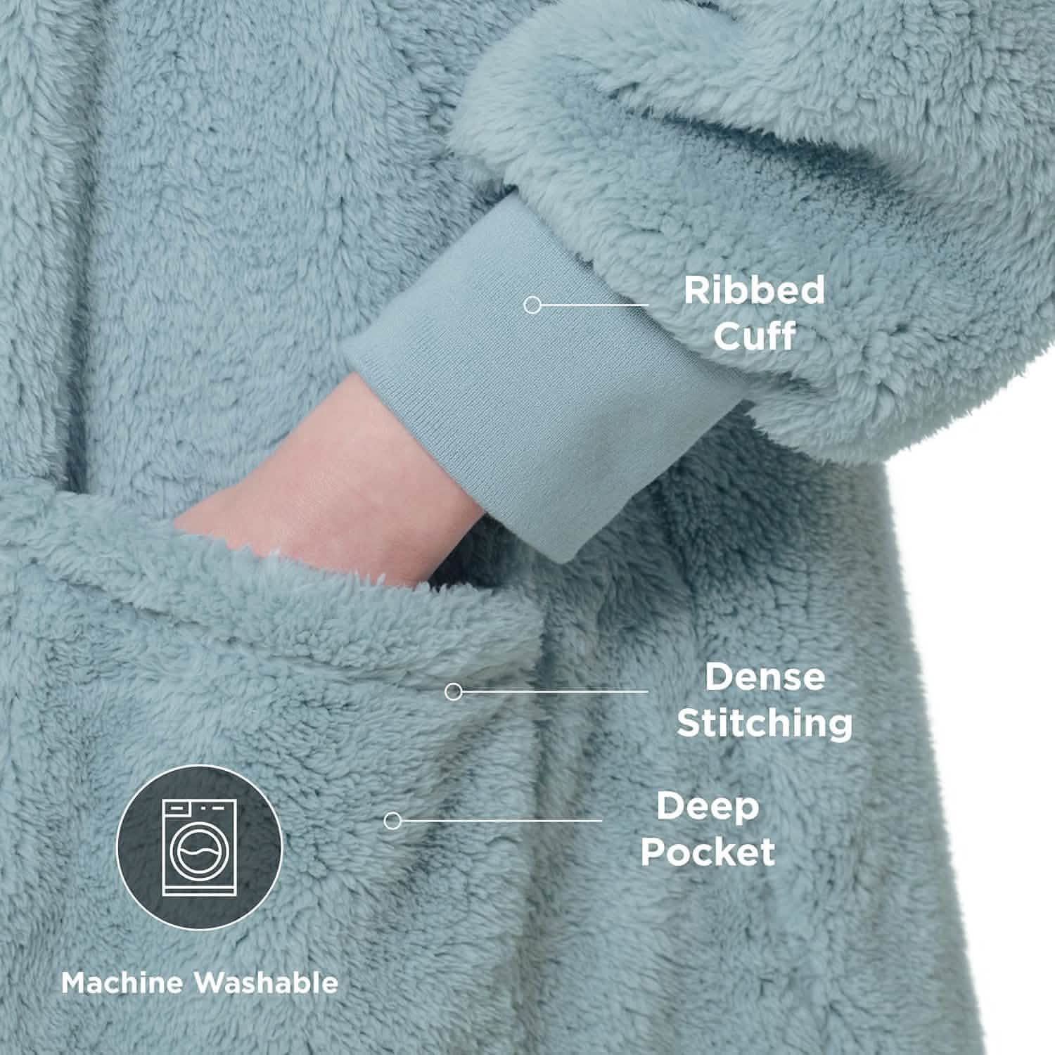 GentleSoft™ Shaggy Sherpa Blanket Hoodie