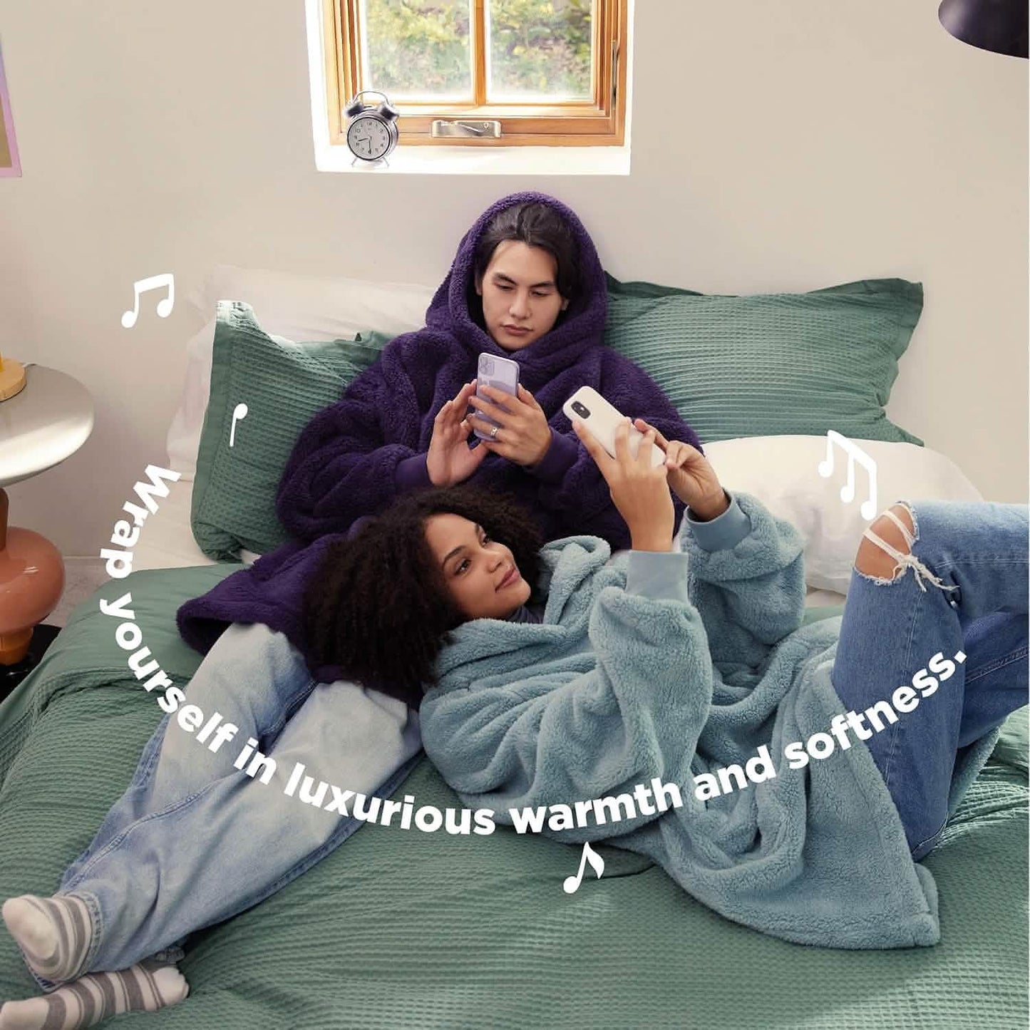 GentleSoft™ Shaggy Sherpa Blanket Hoodie