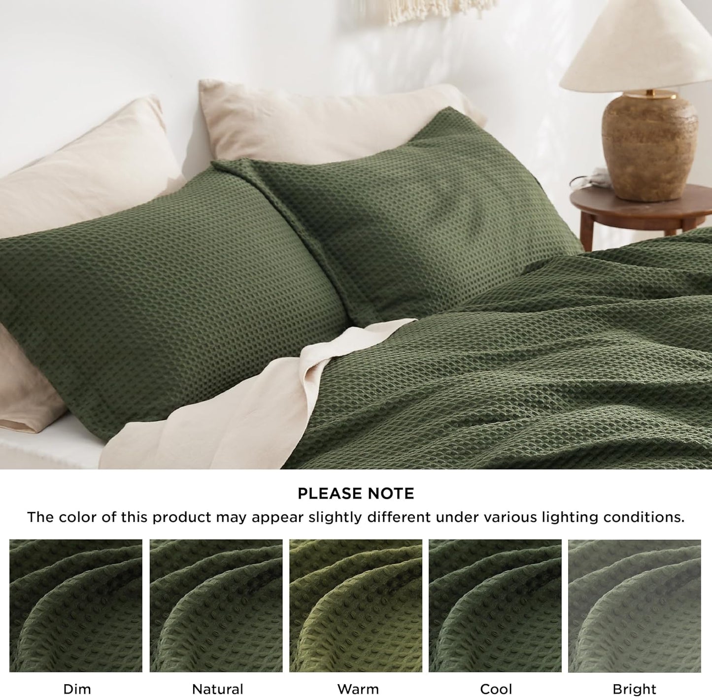 GentleSoft™ Polyester Microfiber Waffle Duvet Weave Duvet Cover Set