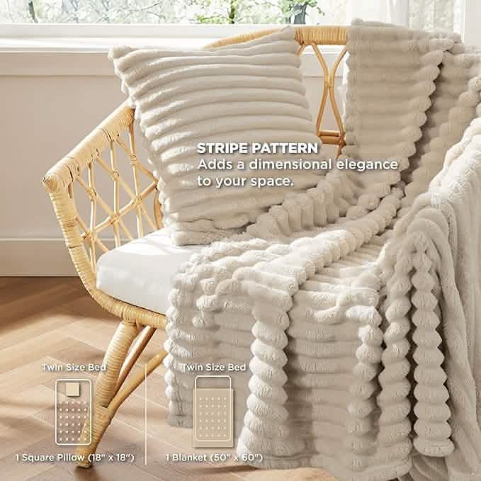 GentleSoft™ Checkered Comforter Set Striped