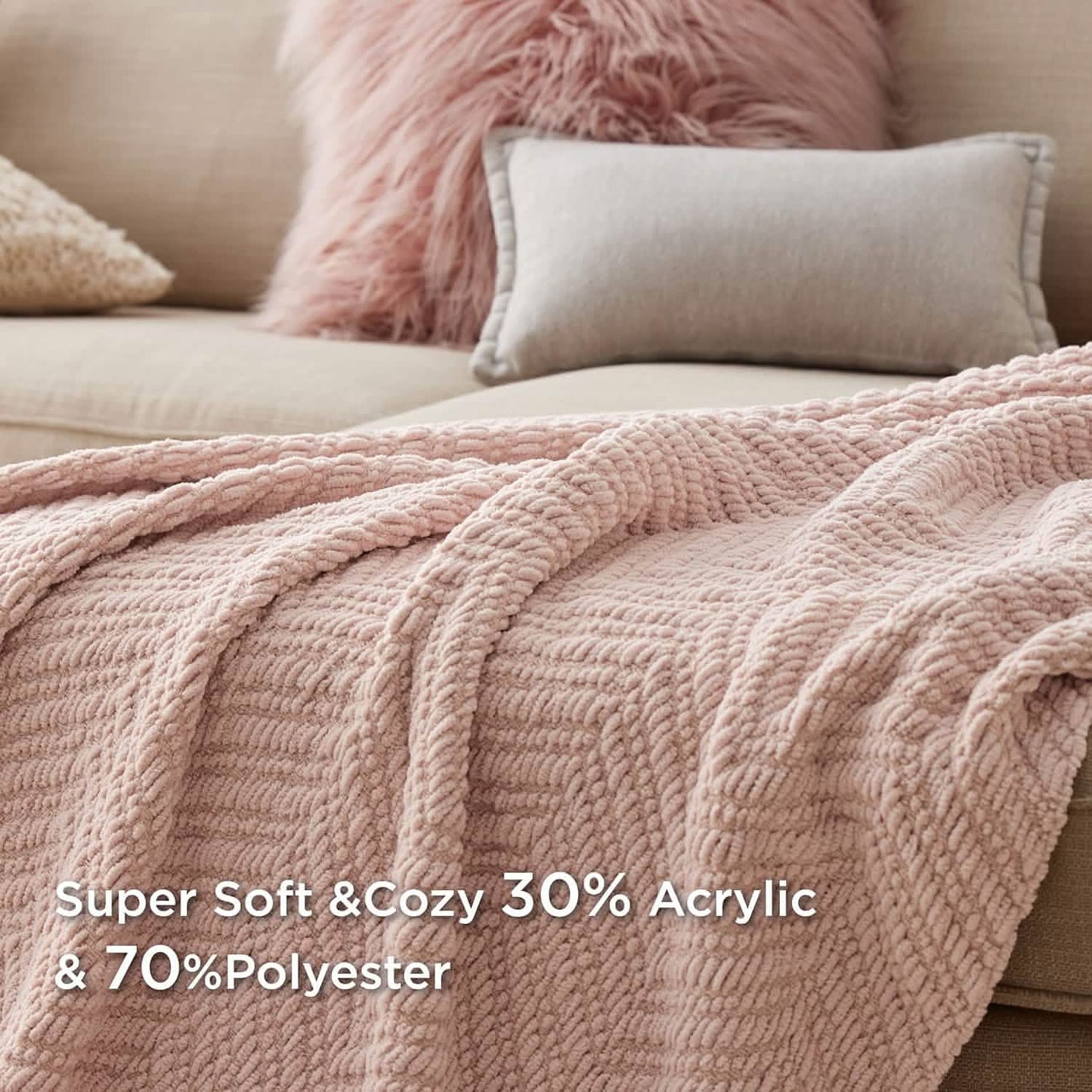 GentleSoft™ GentleSoft Versatile Knit Woven Chenille Blanket