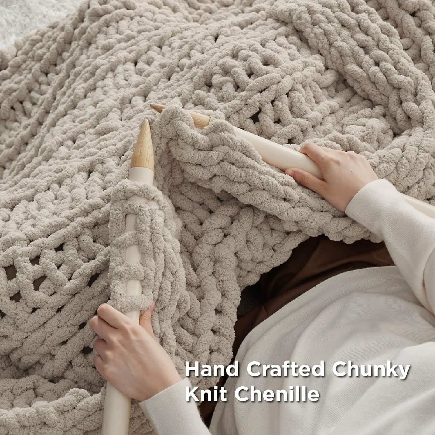 GentleSoft™ Chunky Knit Chenille Blanket