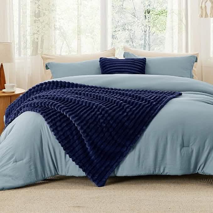 GentleSoft™ Checkered Comforter Set Striped