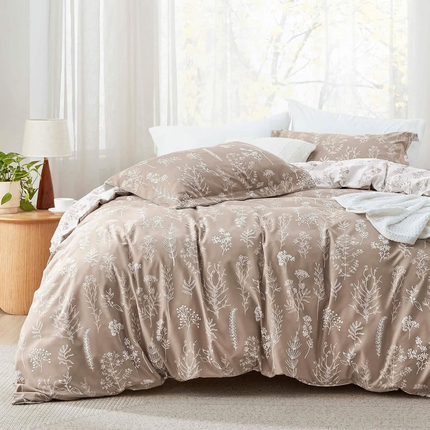 GentleSoft™ Reversible Floral Print Duvet Cover Set
