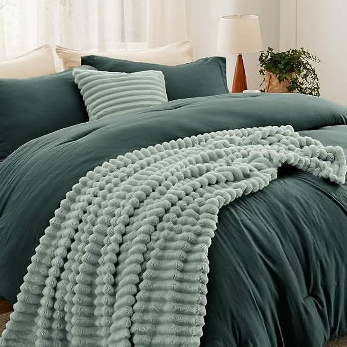 GentleSoft™ Checkered Comforter Set Striped