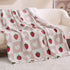 GentleSoft™ Printed Throw Sherpa Blanket Strawberry Checkboard