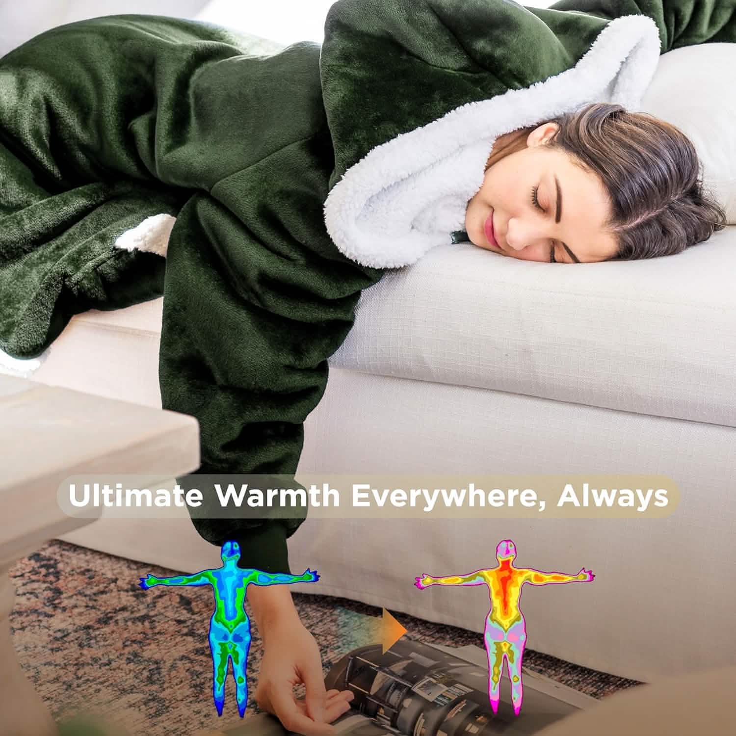 GentleSoft™ Sherpa Fleece Wearable Blanket