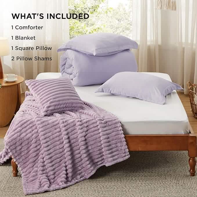 GentleSoft™ Checkered Comforter Set Striped