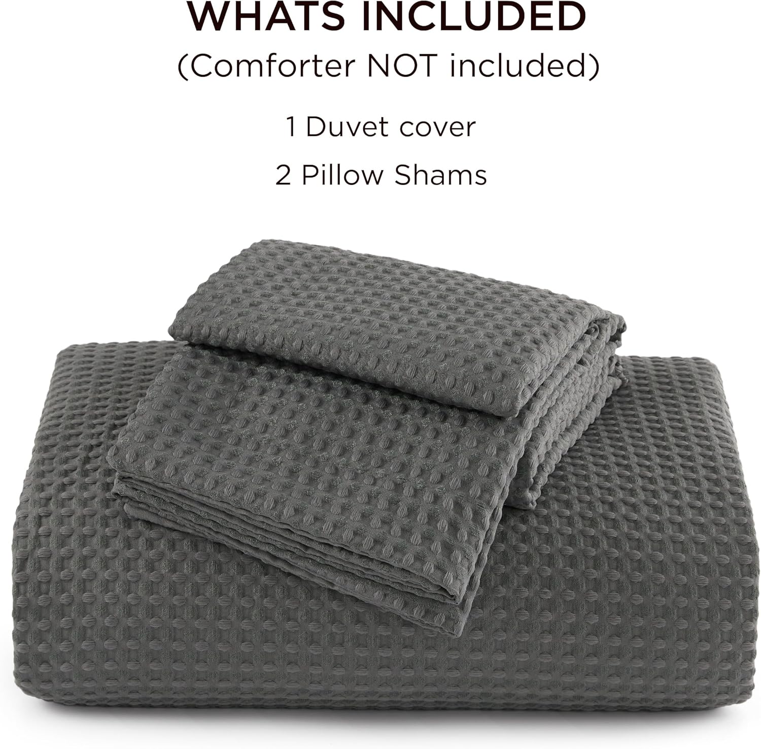 GentleSoft™ Polyester Microfiber Waffle Duvet Weave Duvet Cover Set
