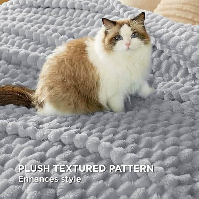 GentleSoft™ Textured Bubble Flannel Fleece Blanket