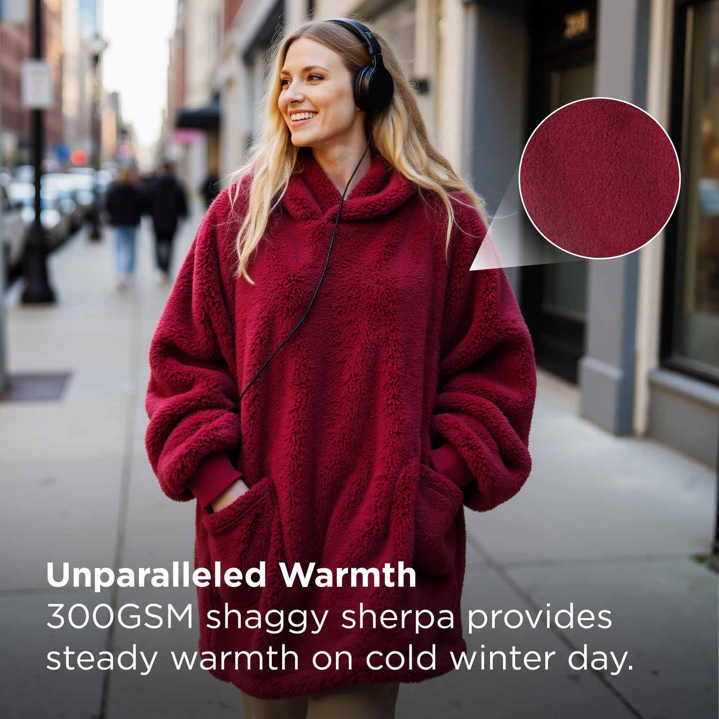 GentleSoft® Shaggy Sherpa Blanket Hoodie