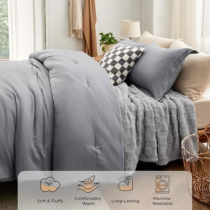 GentleSoft™ Checkered Comforter Set