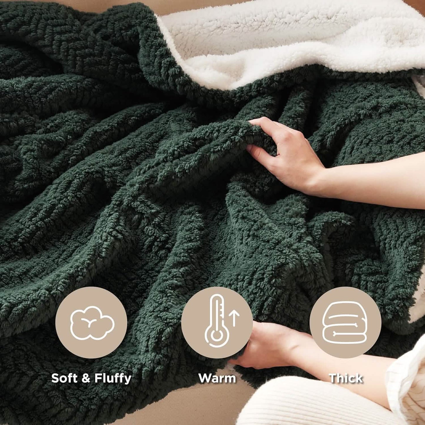 GentleSoft™ Chevron Sherpa Fleece Blanket