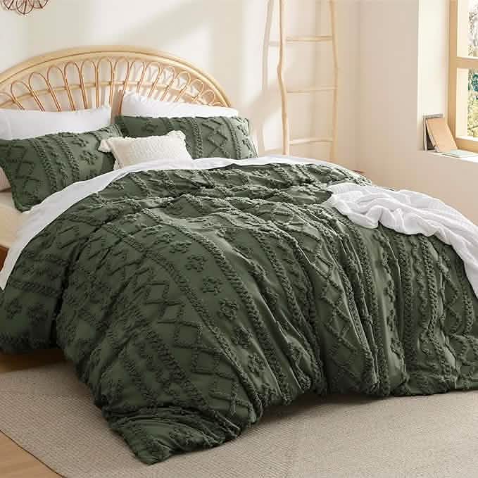 GentleSoft™ Boho Tufted Embroidery Duvet Cover Set