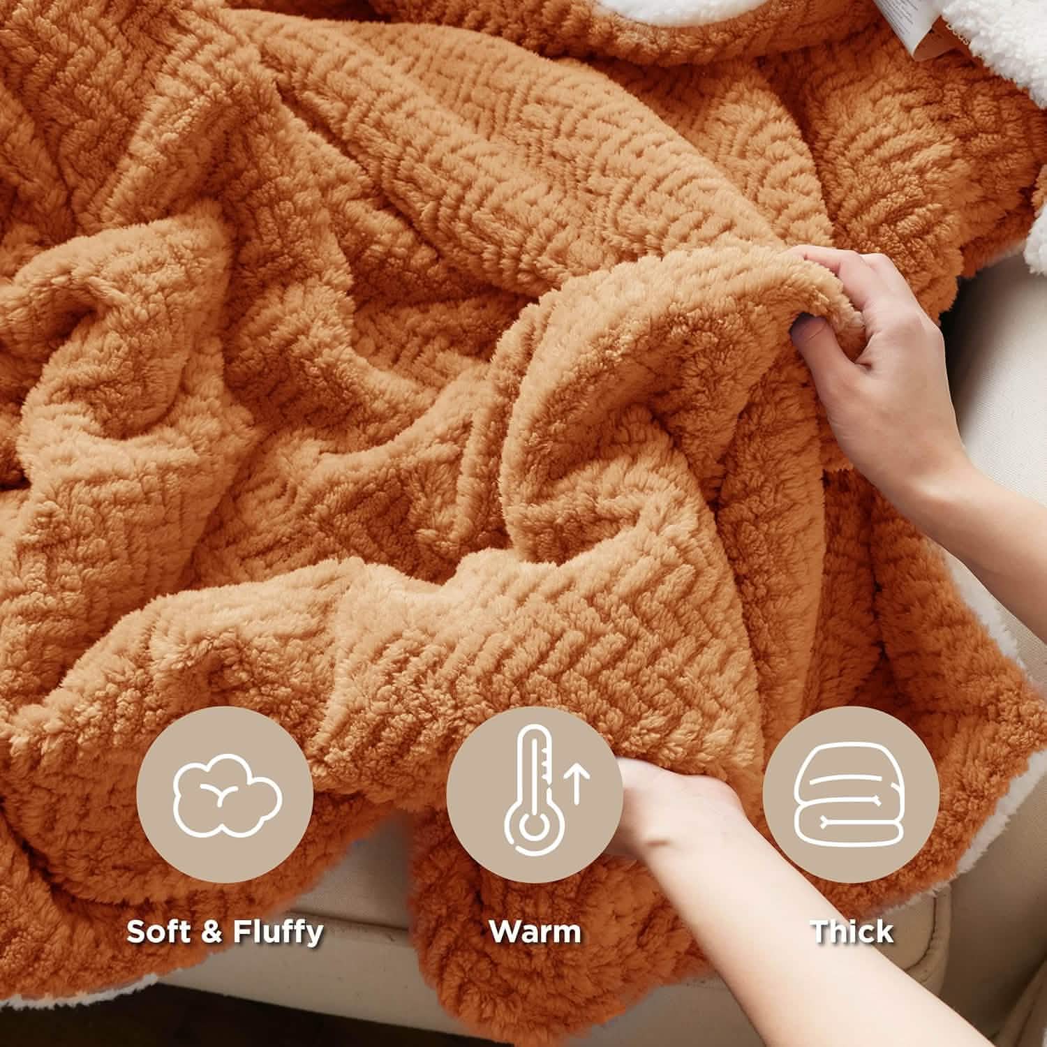 GentleSoft™ Chevron Sherpa Fleece Blanket