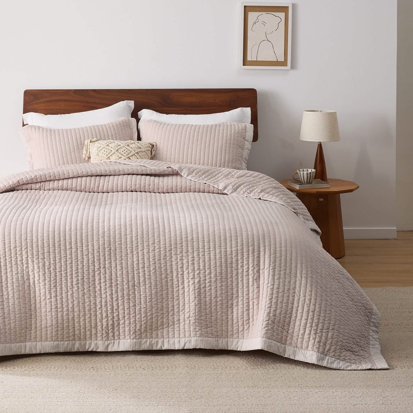 GentleSoft™ Corduroy Pattern Quilt Set