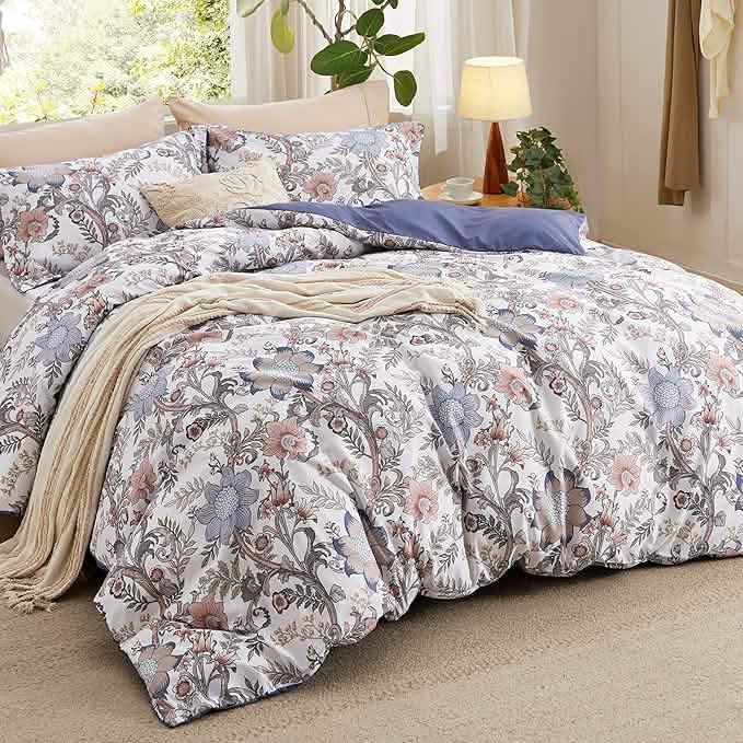 GentleSoft™ Reversible Floral Duvet Cover Set