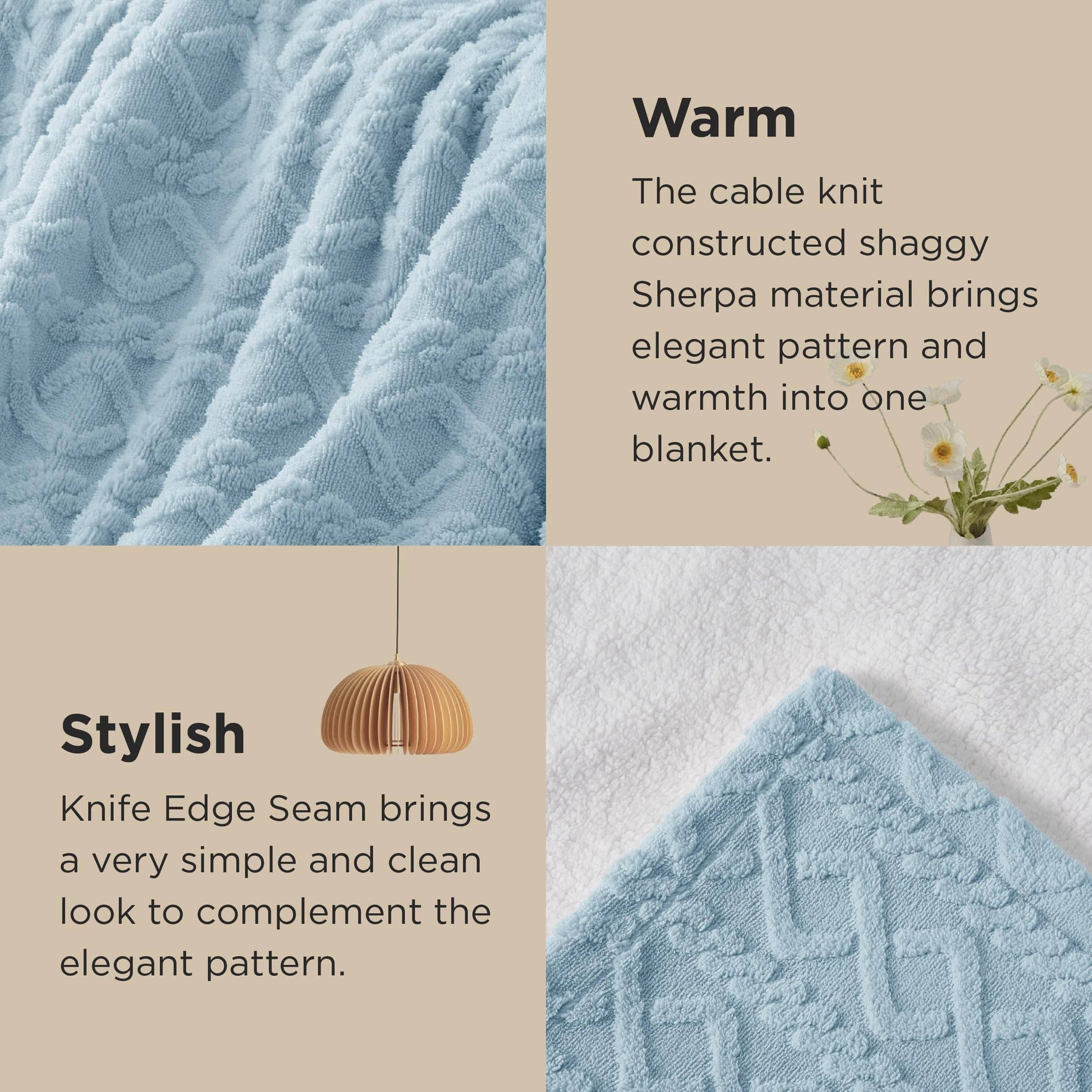 GentleSoft™ Sherpa Throw Blanket For Couch