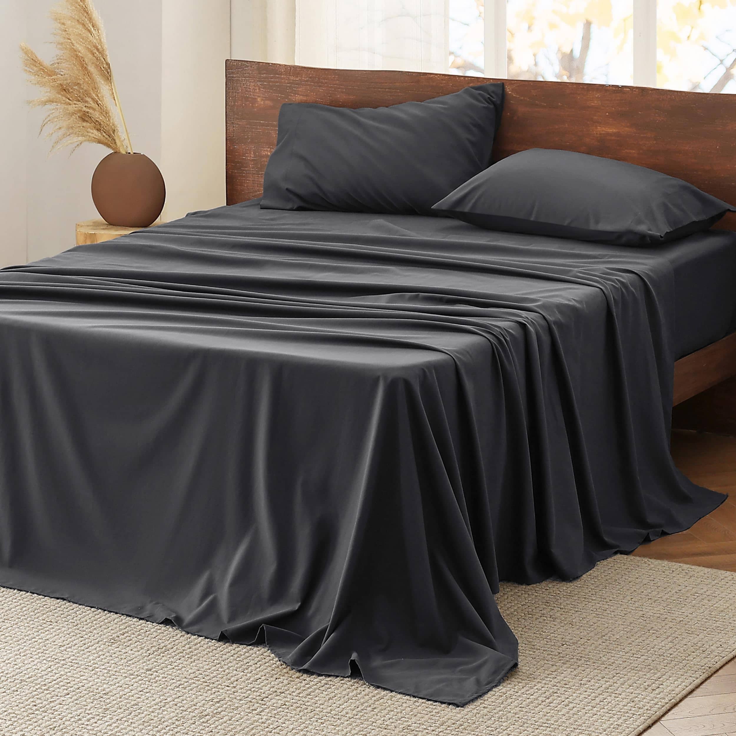 100% Cotton Solid Flannel Sheet Set