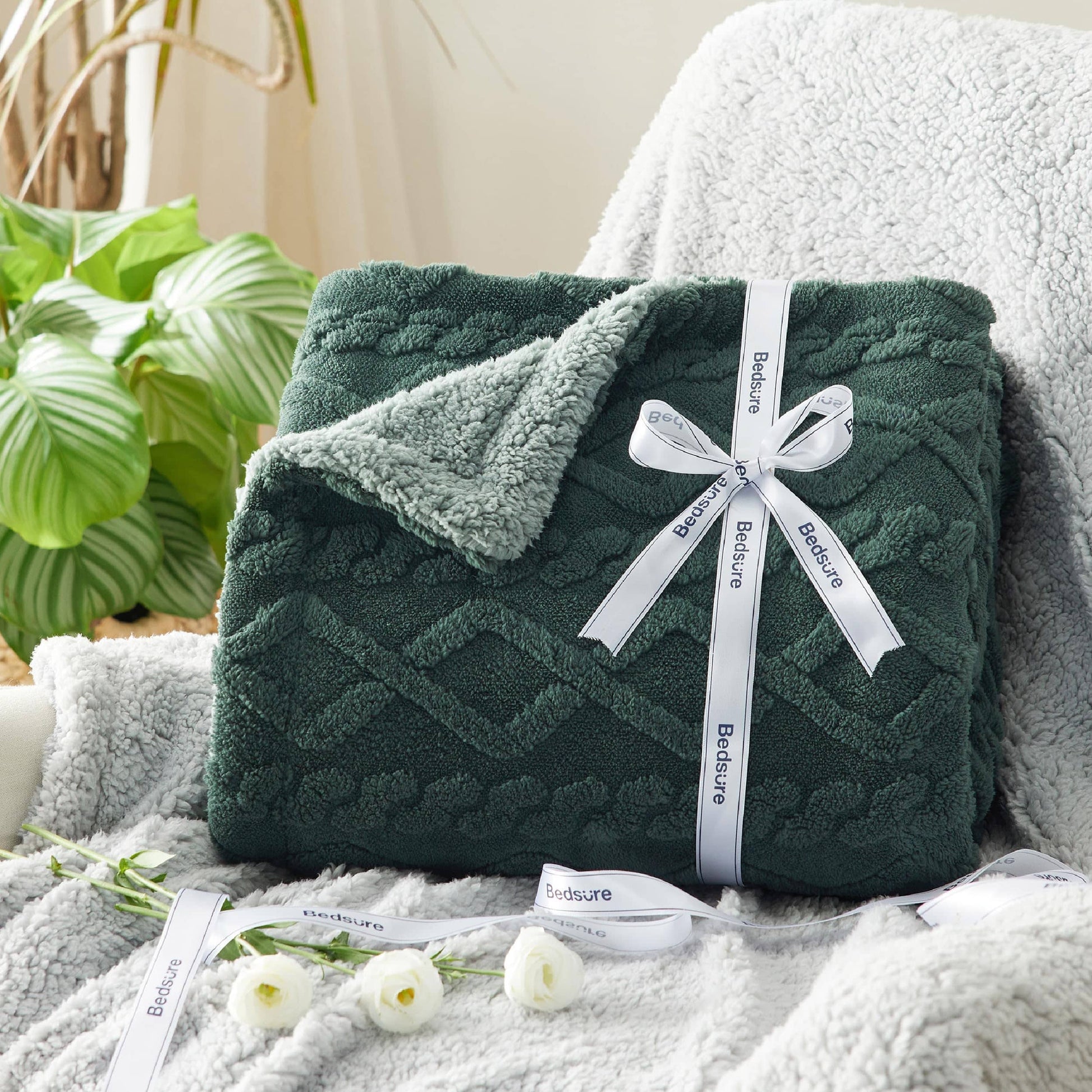 GentleSoft™ Sherpa Throw Blanket For Couch