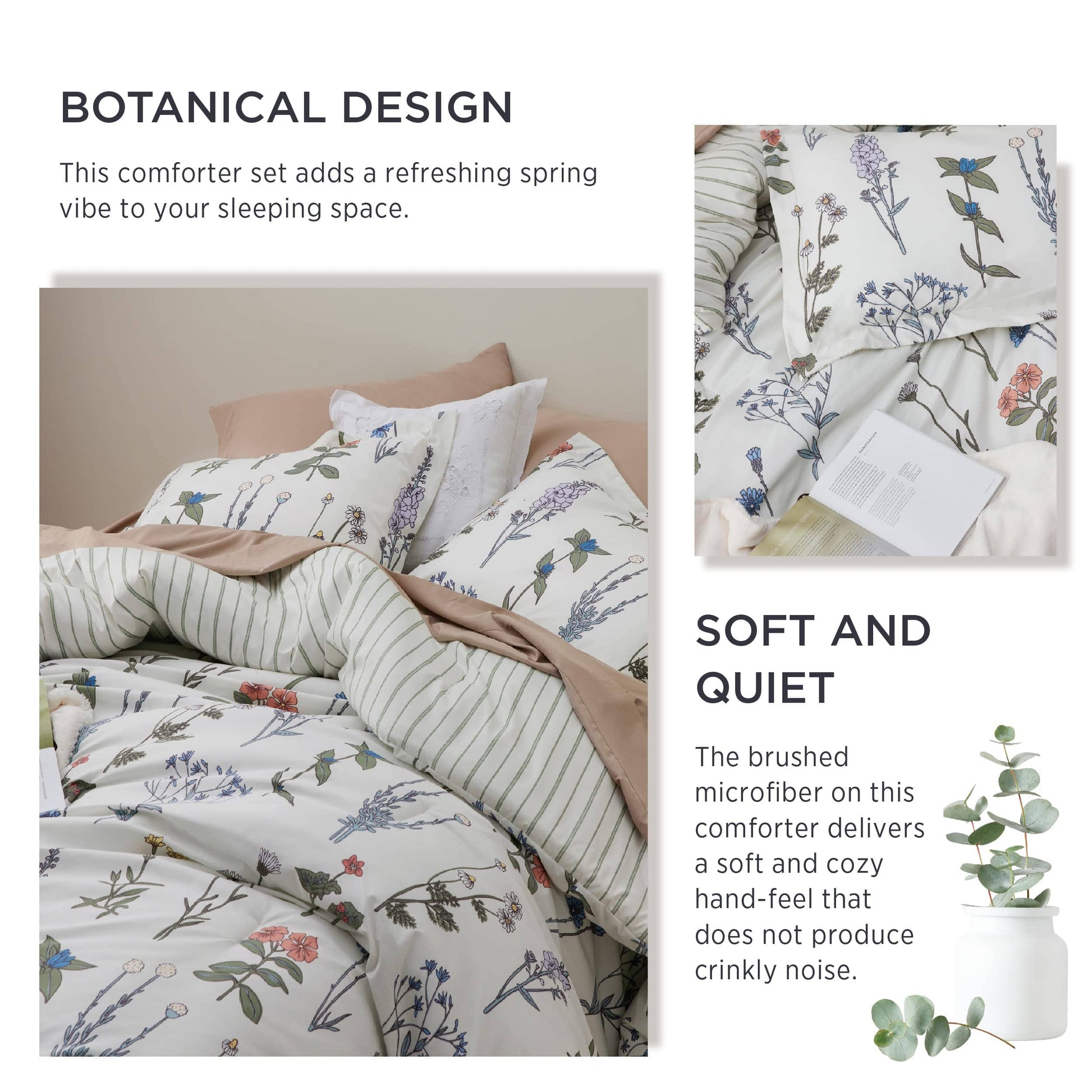 GentleSoft™ Retro Botanical Comforter Set