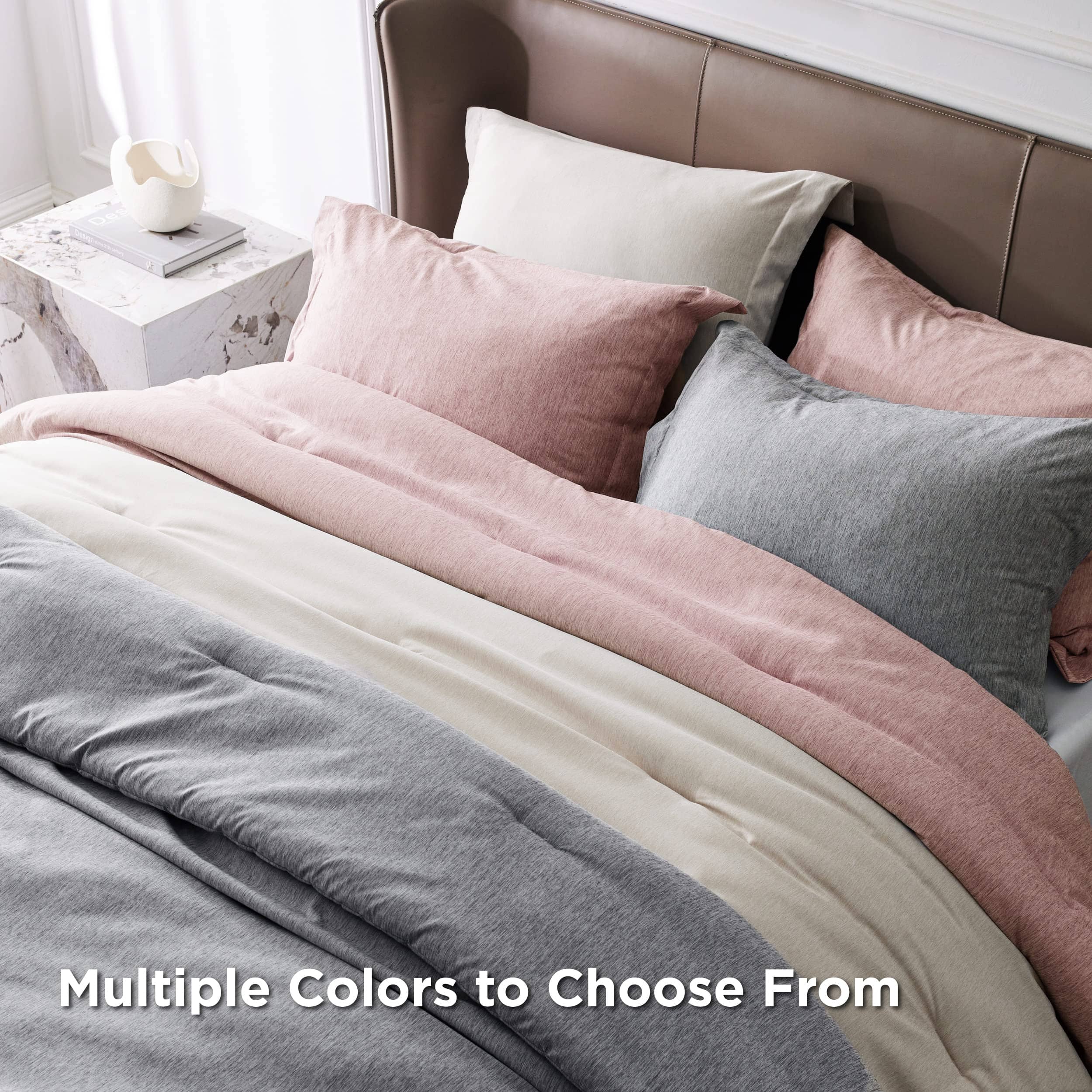 Cationic Dyeing Comforter Set with Pillow Shams