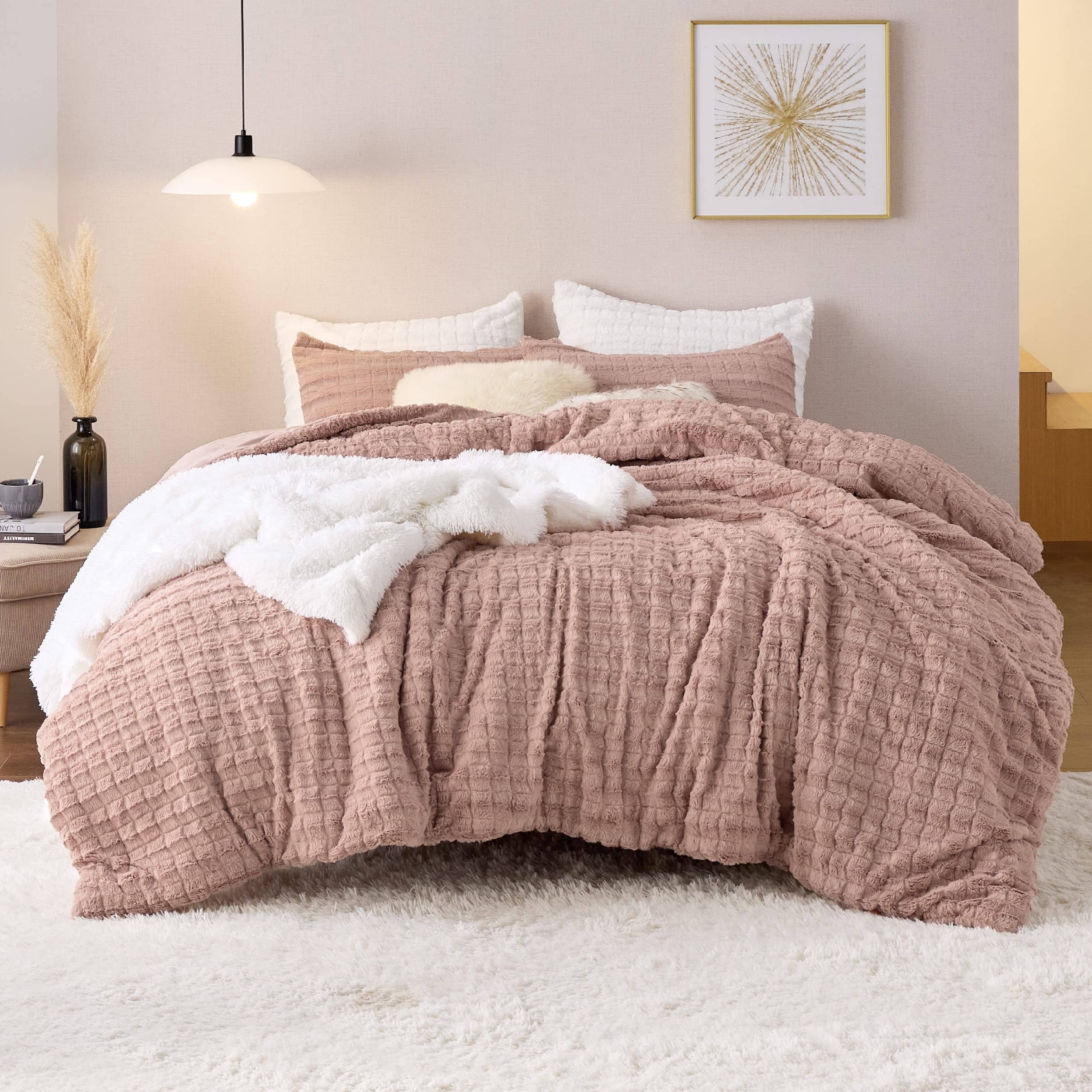 Ultra Soft Faux Fur Queen Comforter Set