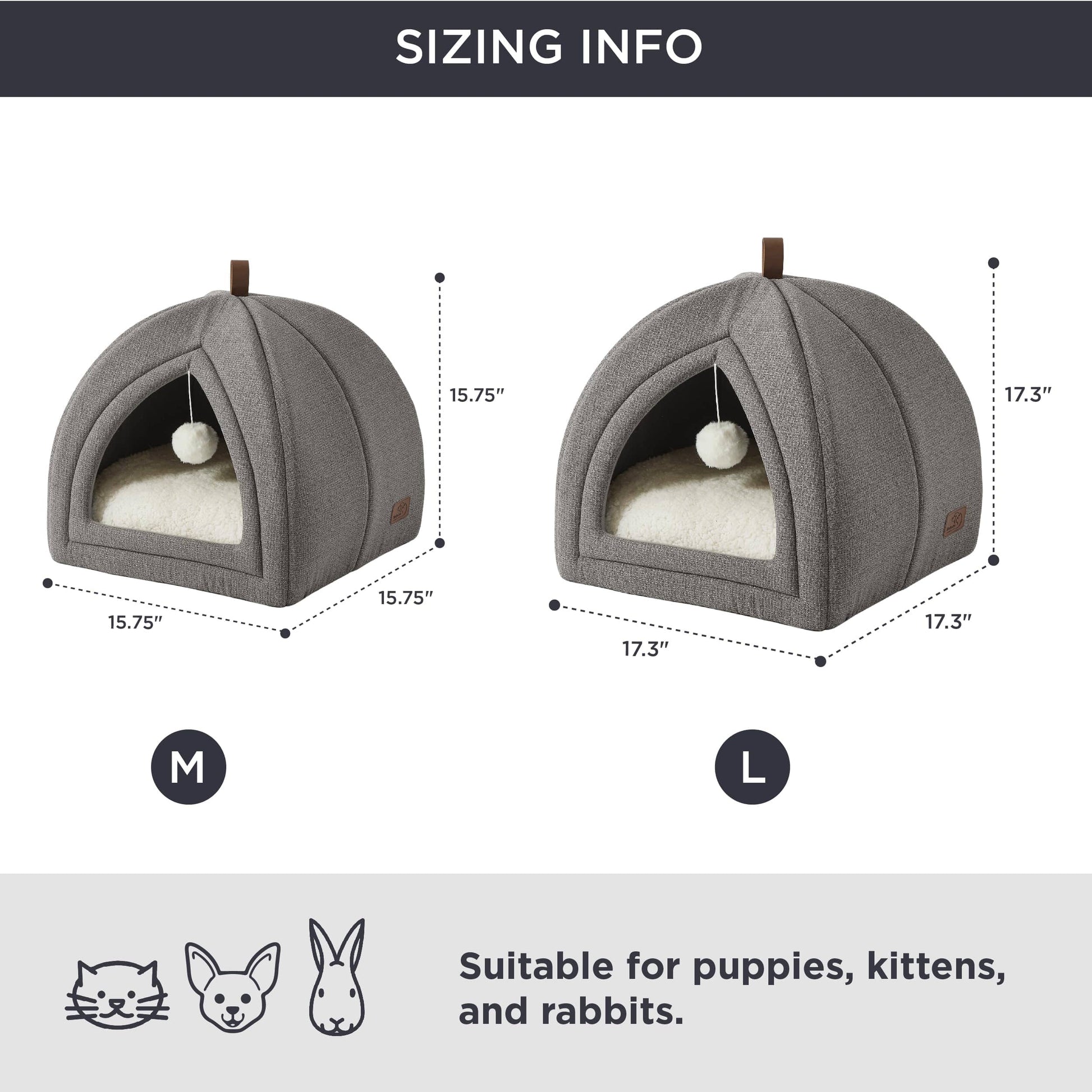 Faux-Linen Cat Dog Tent