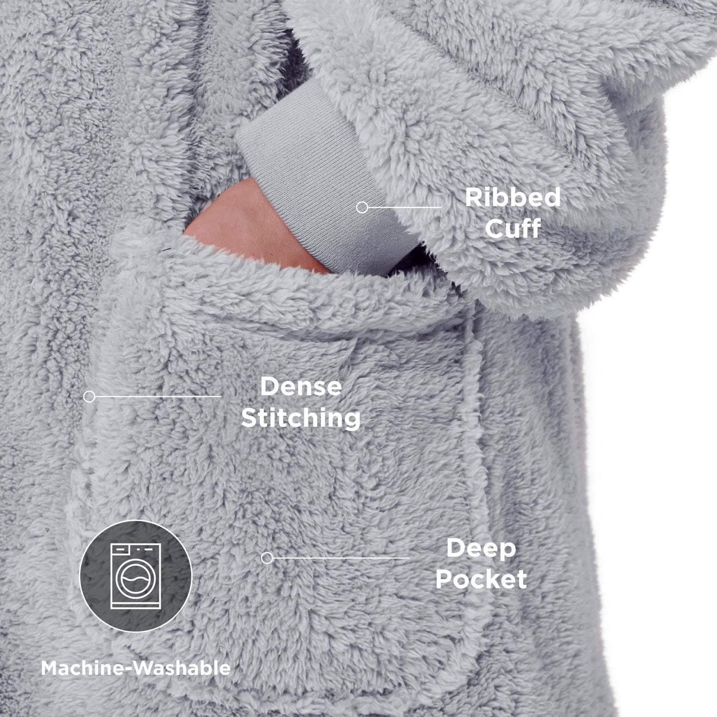 GentleSoft™ Shaggy Sherpa Blanket Hoodie