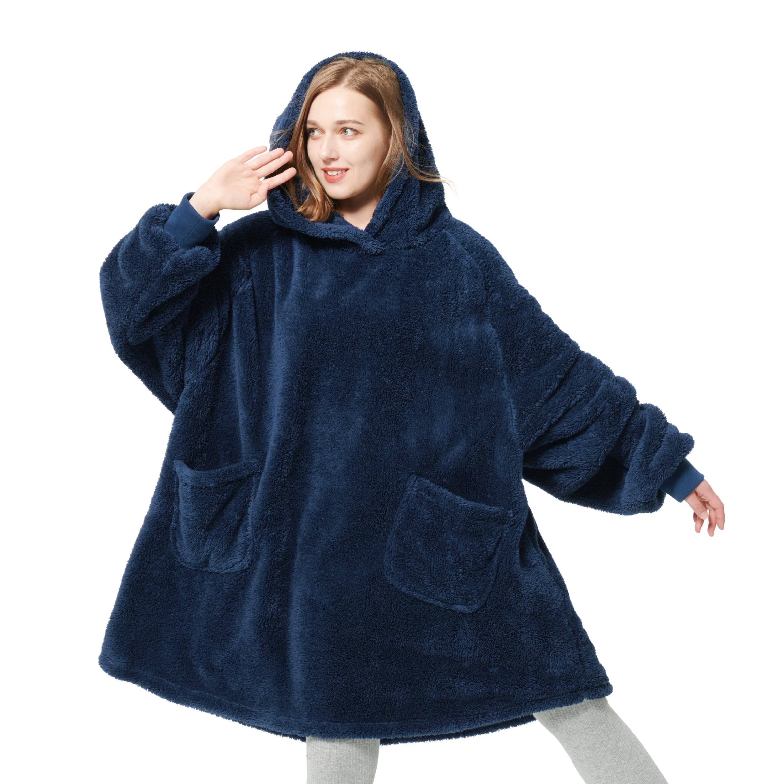 Fuzzy Sherpa Wearable Blanket Hoodie