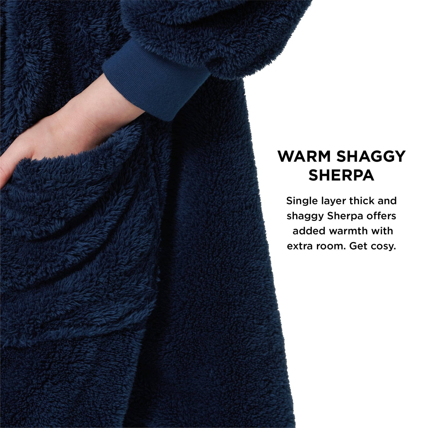 GentleSoft™ Shaggy Sherpa Blanket Hoodie