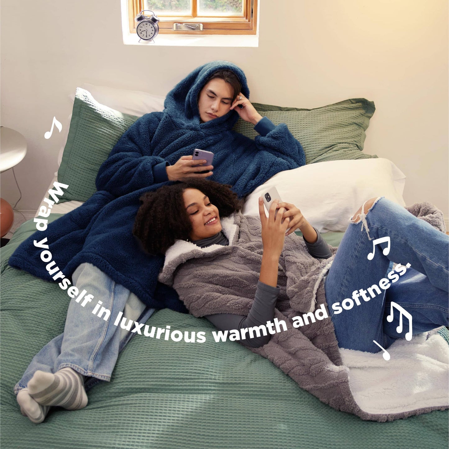 GentleSoft™ Shaggy Sherpa Blanket Hoodie