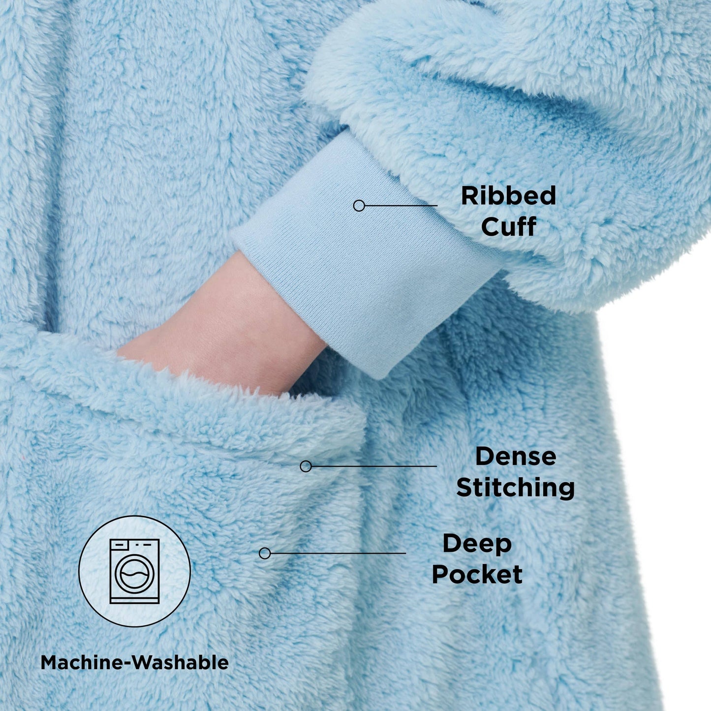 GentleSoft™ Shaggy Sherpa Blanket Hoodie