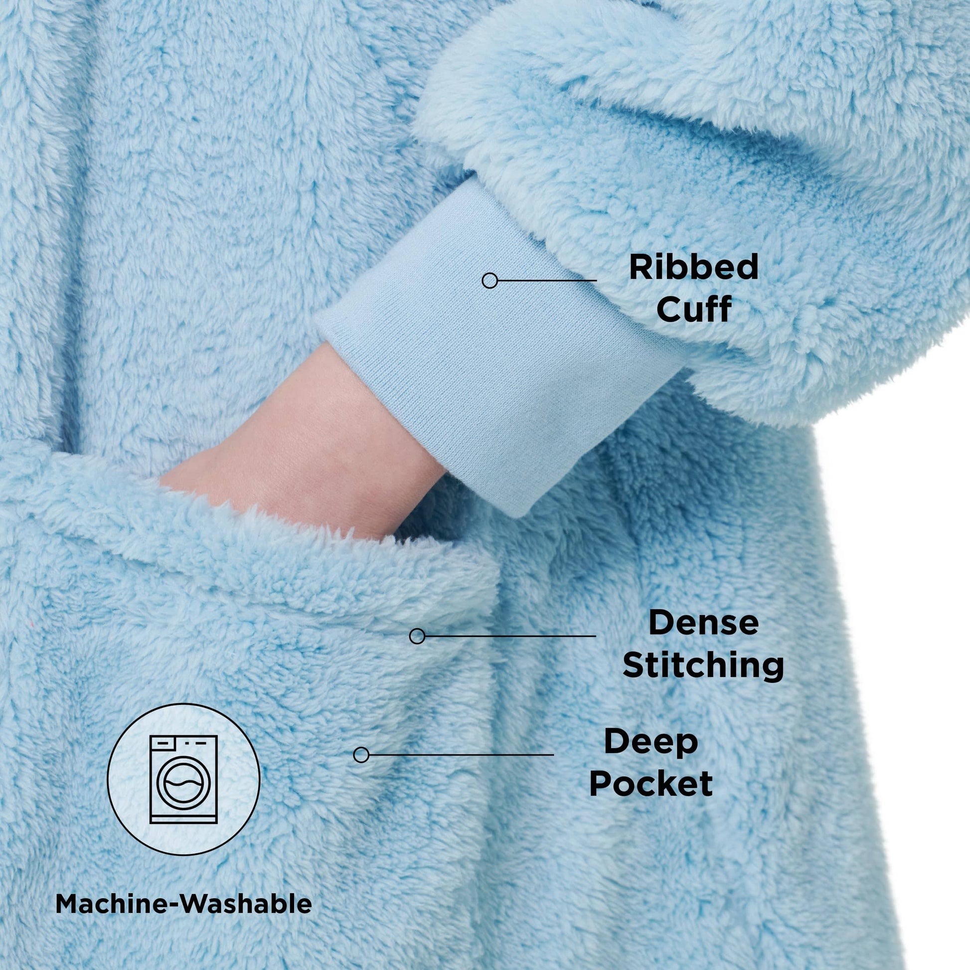 GentleSoft™ Shaggy Sherpa Blanket Hoodie