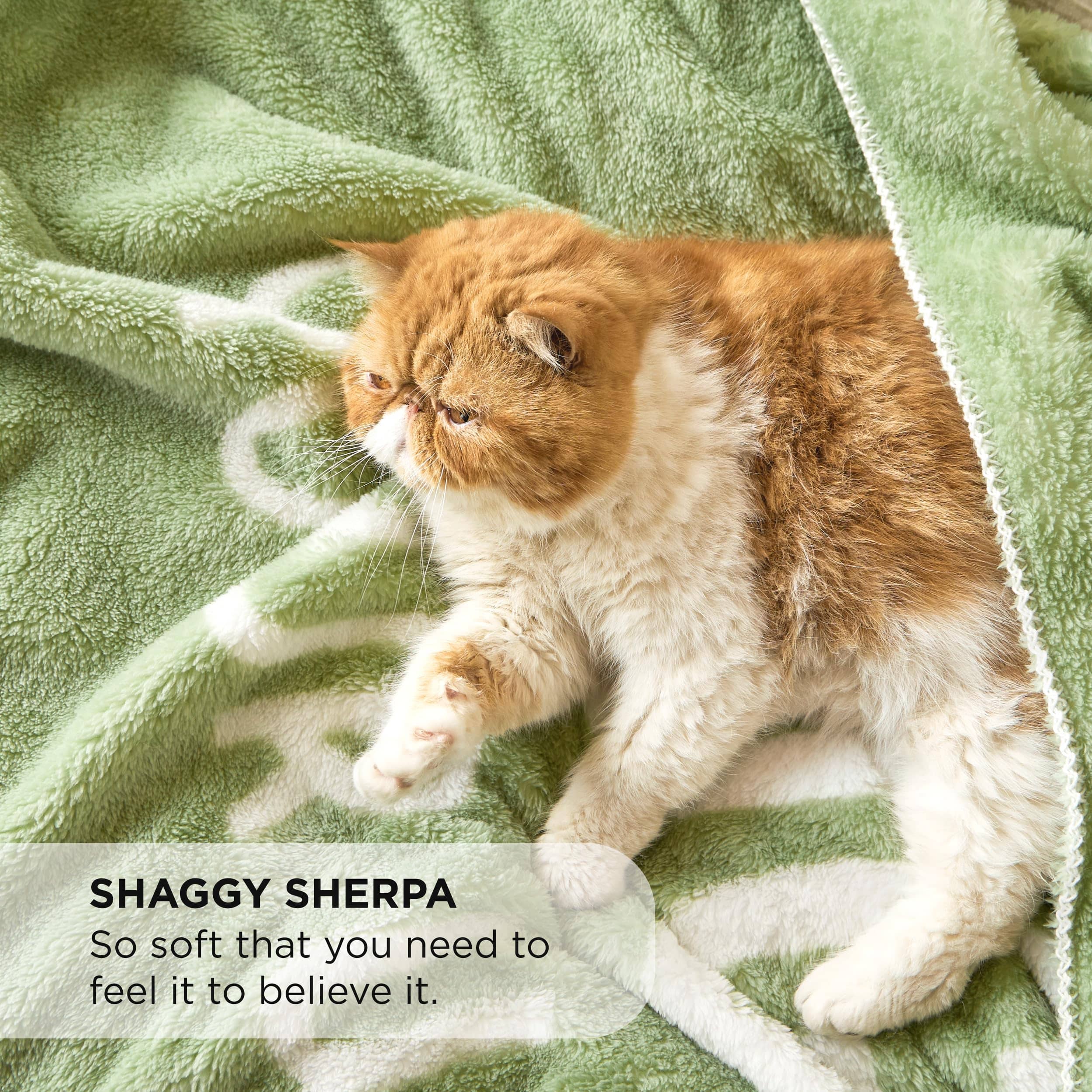 Compassiom Shaggy Sherpa Fleece Blanket