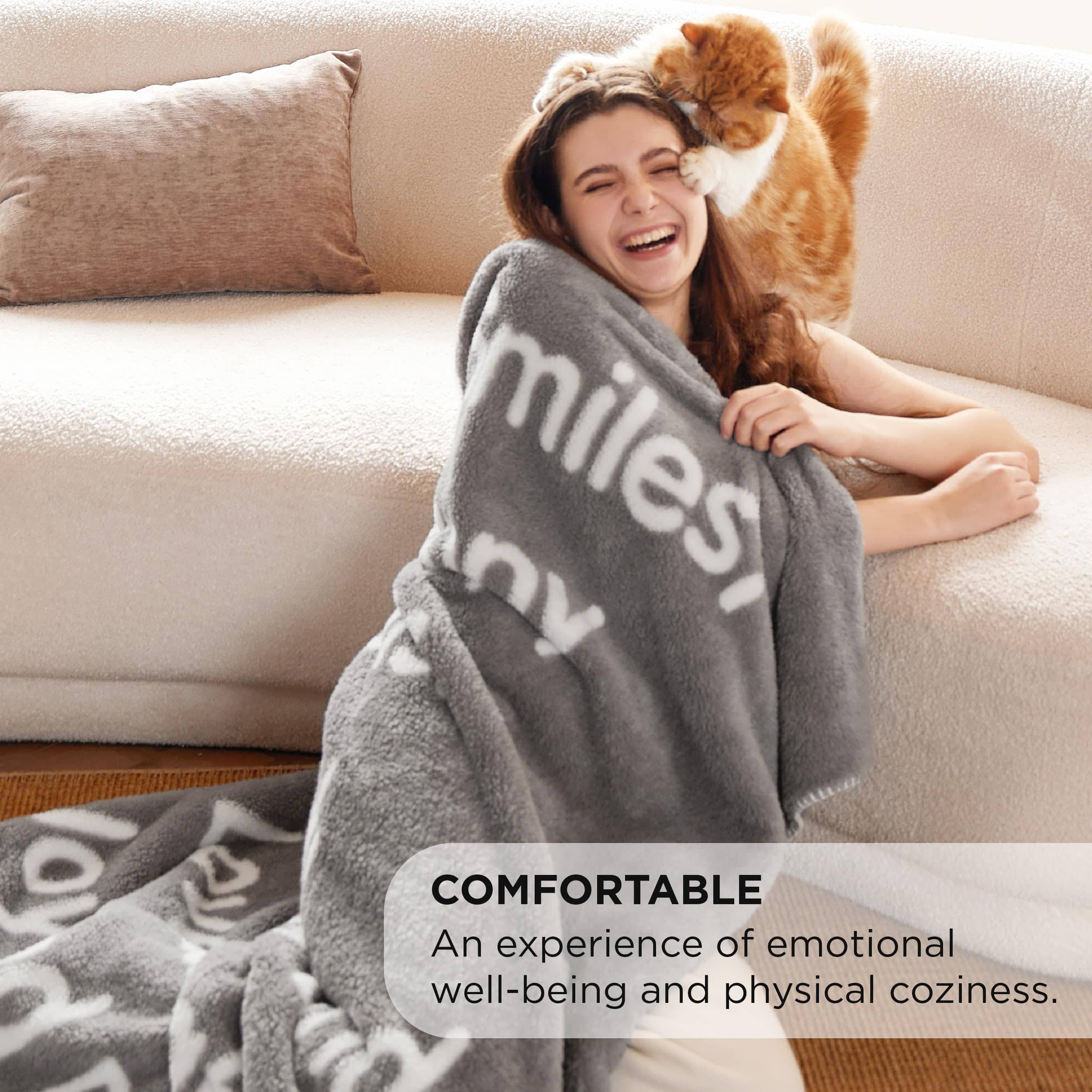 Compassiom Shaggy Sherpa Fleece Blanket