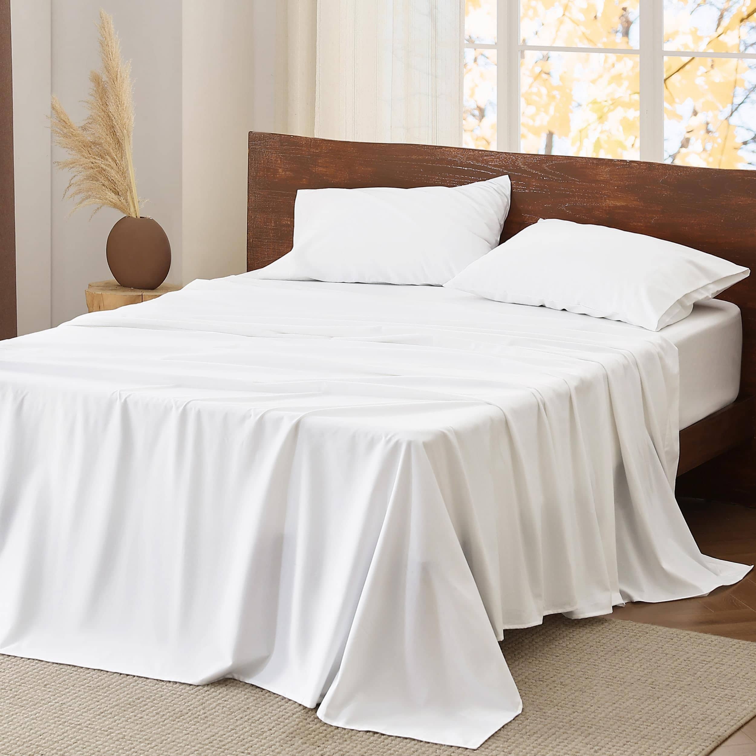 100% Cotton Solid Flannel Sheet Set