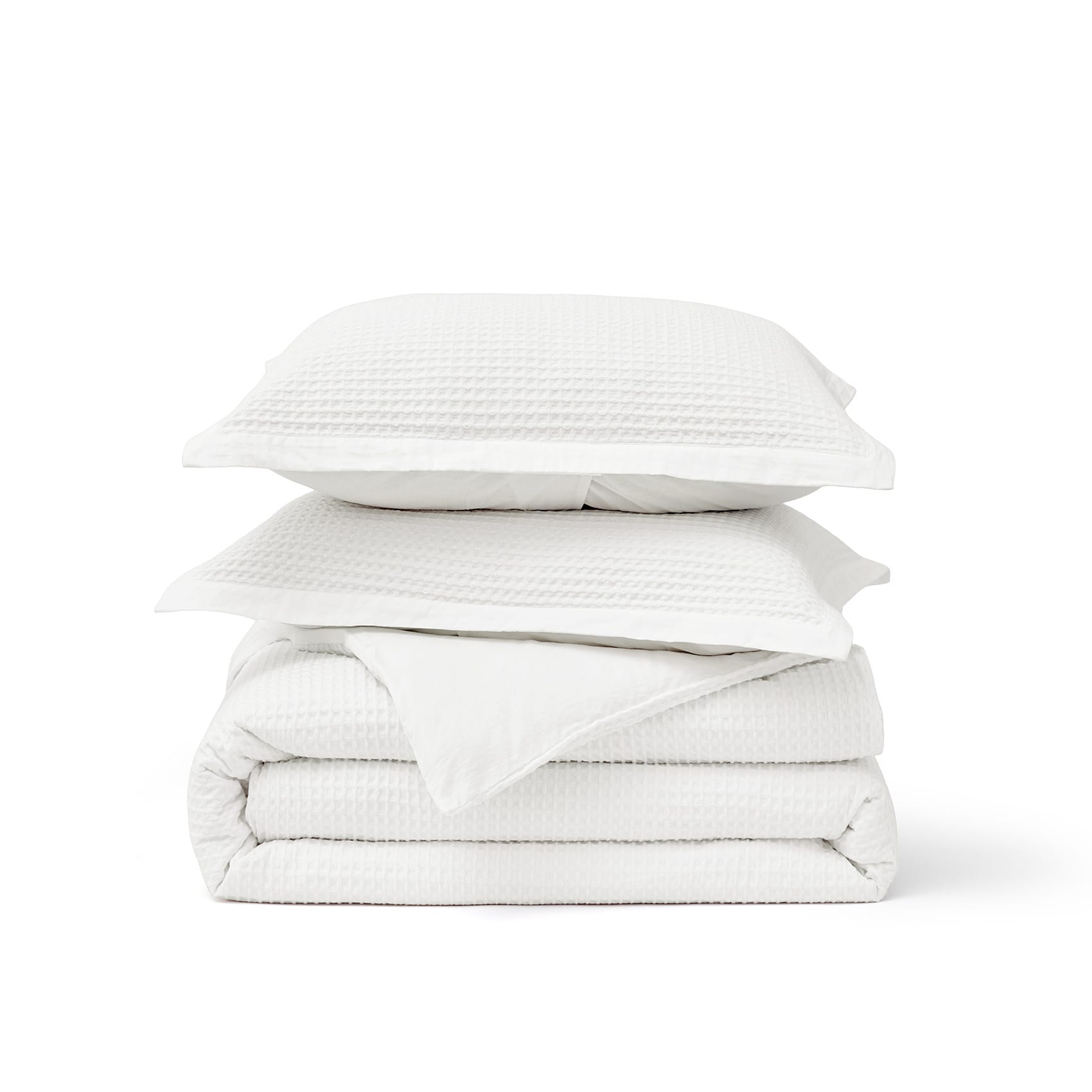 GentleSoft™ Cotton Waffle Weave Duvet Cover Set