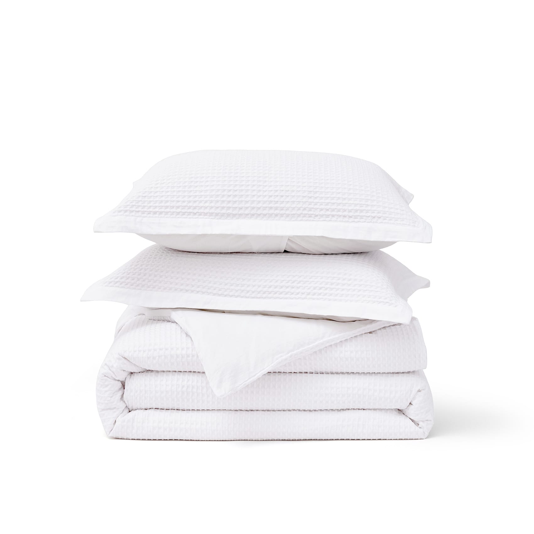 GentleSoft™ Cotton Waffle Weave Duvet Cover Set