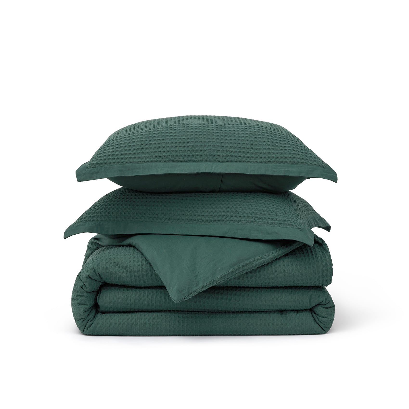 GentleSoft™ Cotton Waffle Weave Duvet Cover Set