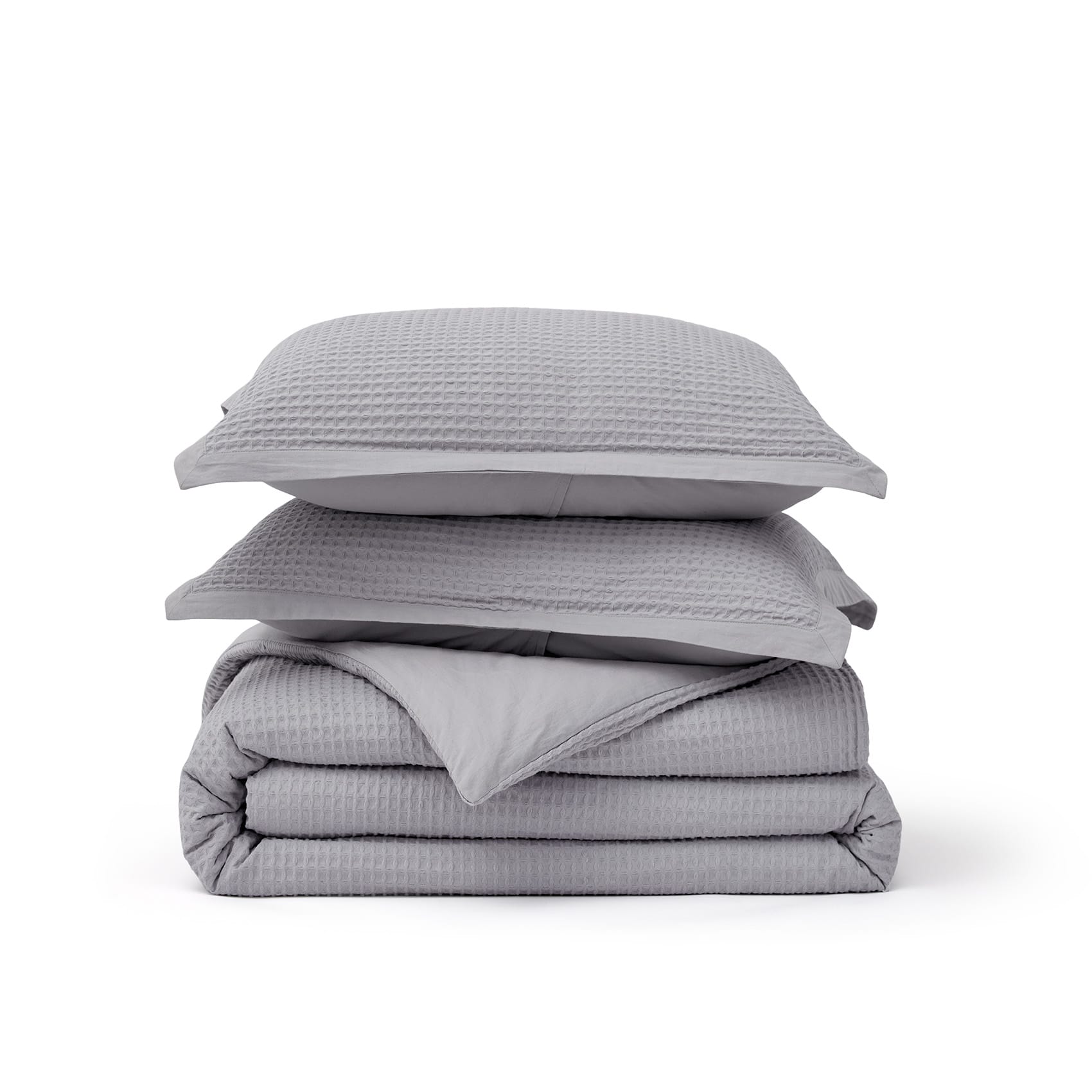 GentleSoft™ Cotton Waffle Weave Duvet Cover Set