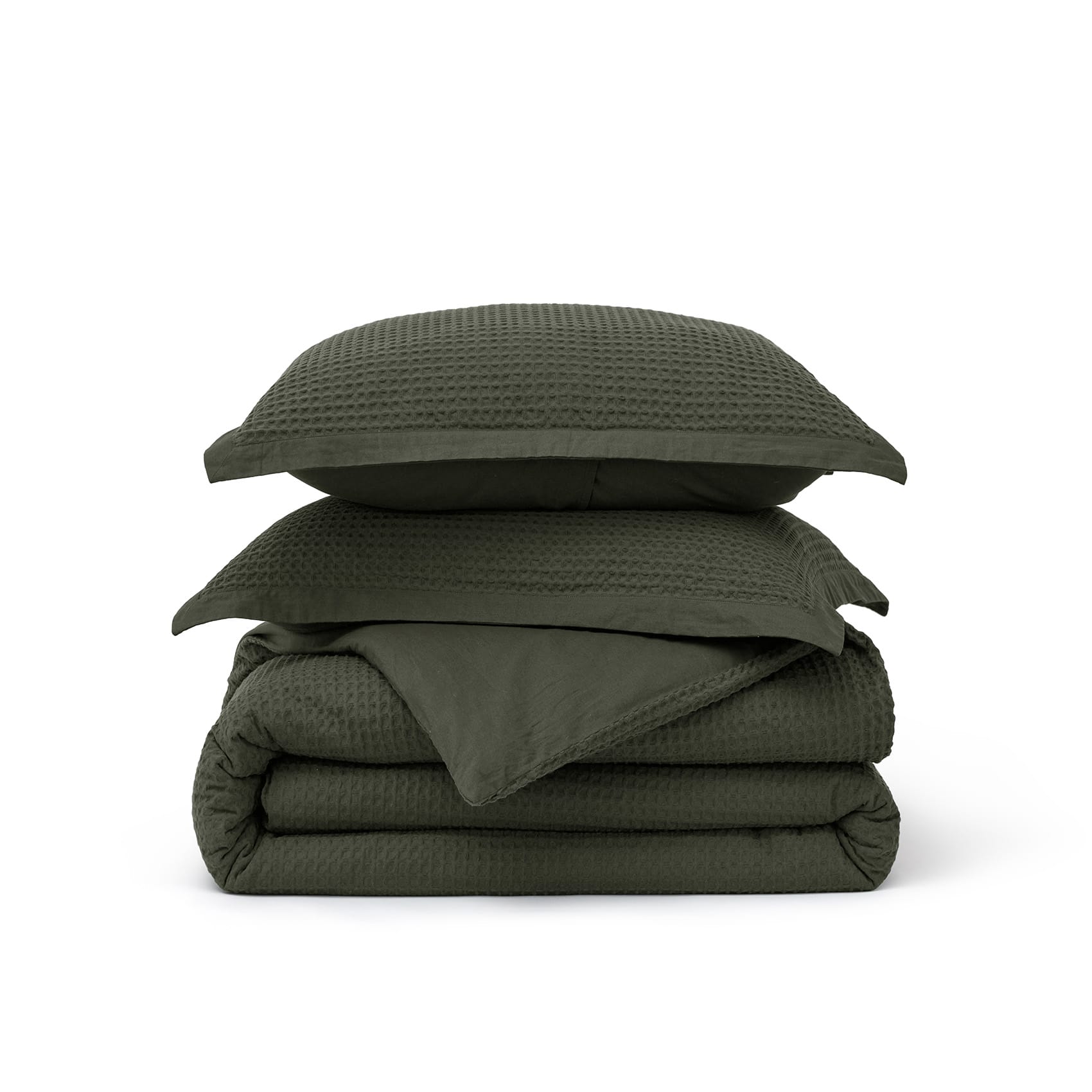 GentleSoft™ Cotton Waffle Weave Duvet Cover Set