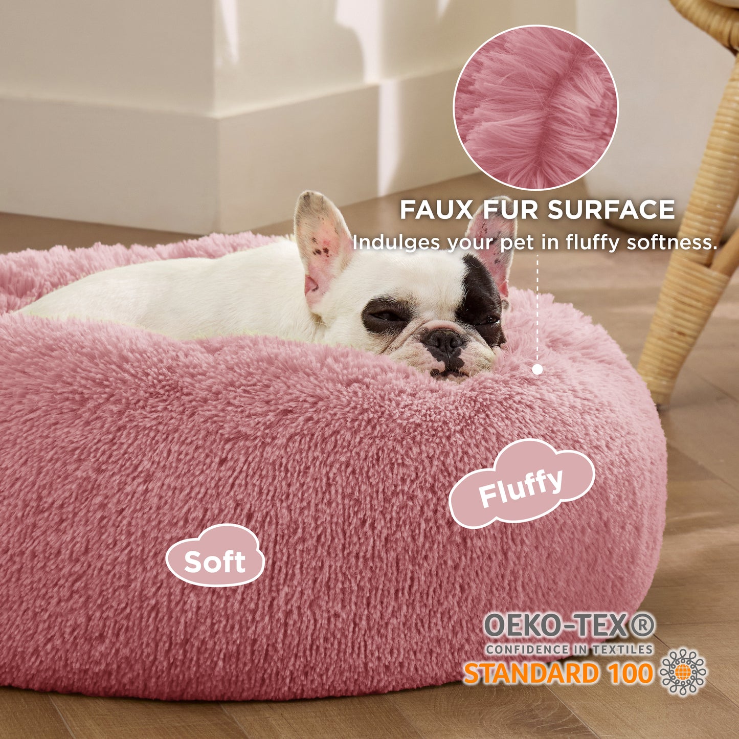 Calming Donut Bed for Dogs and Cats