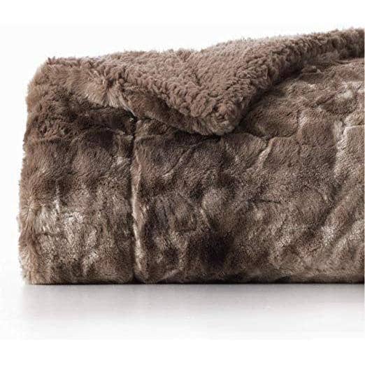 Faux Fur and Sherpa Tie-dye Reversable Blanket super absorbent