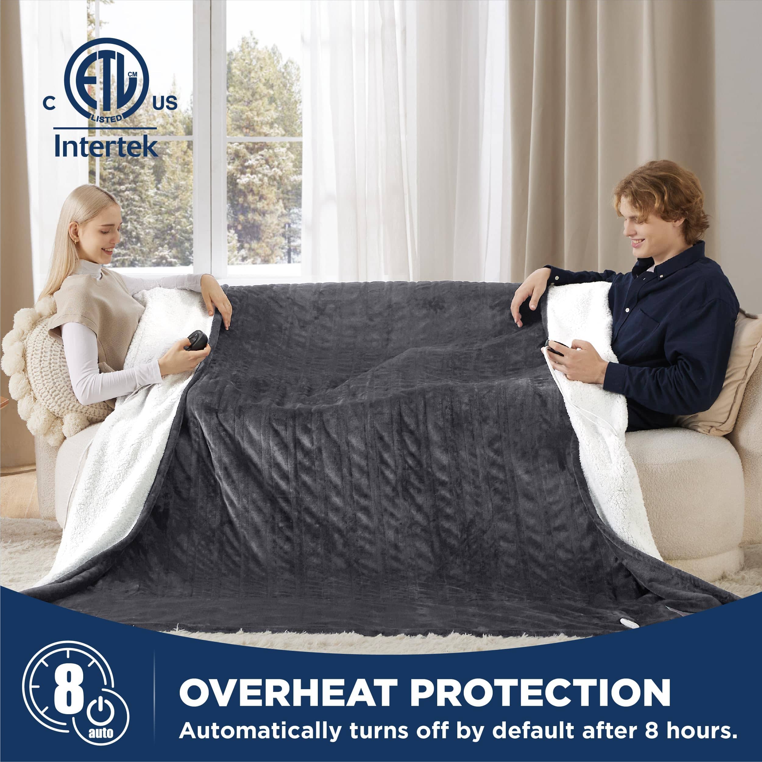 Bedsure Electric Heated Flannel Blanket