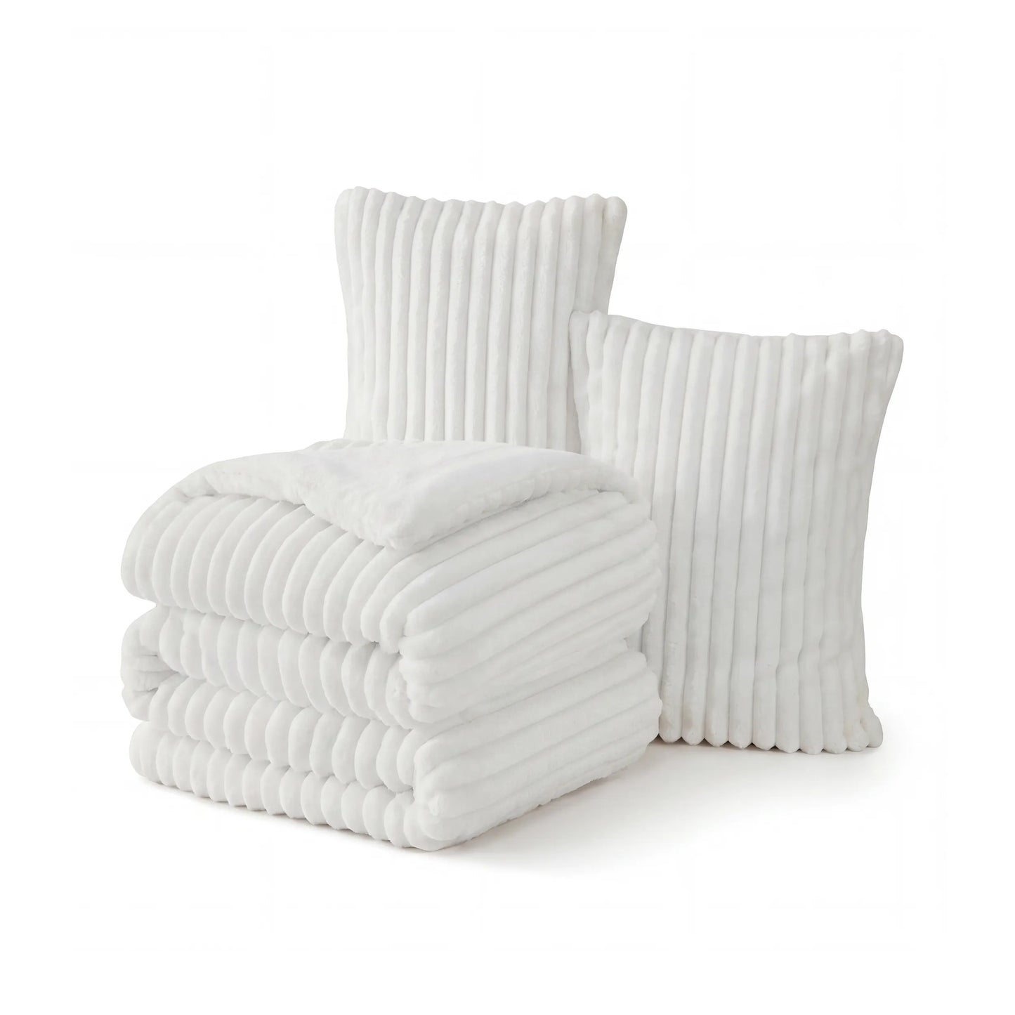 Striped Flannel Comforter Set