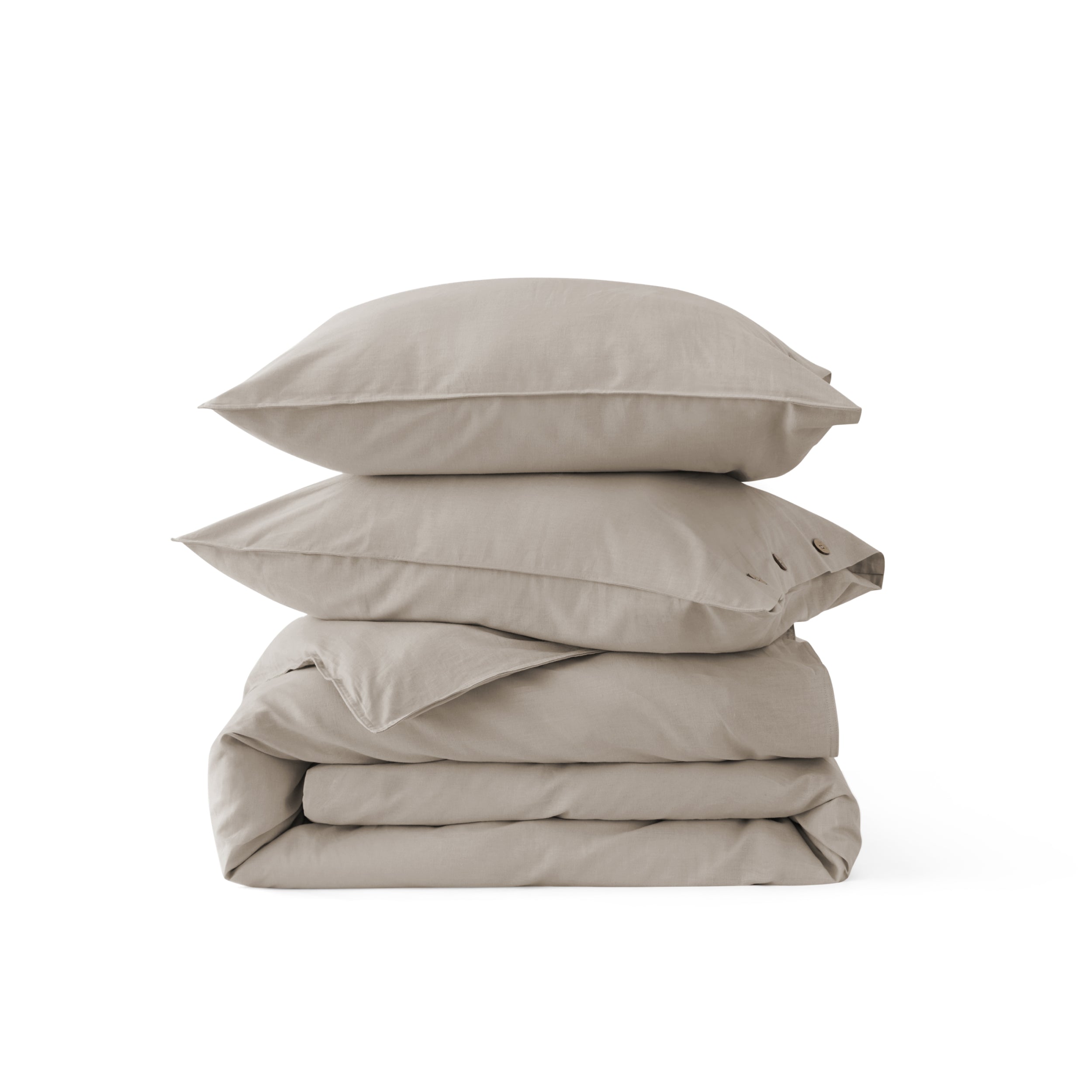 GentleSoft® Cotton Linen Hybrid Duvet Cover Set